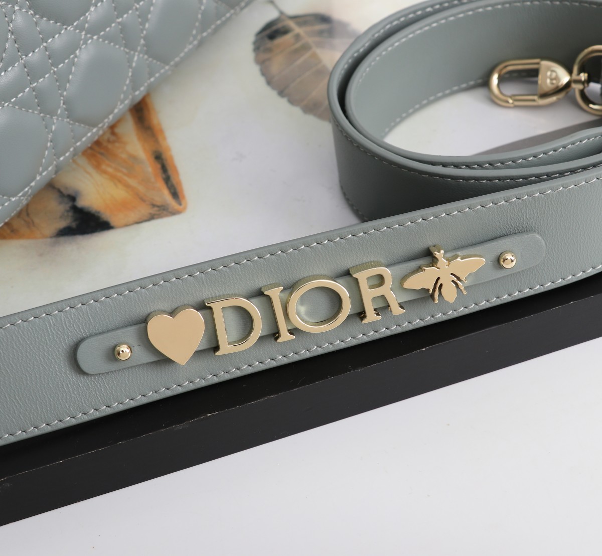 Small Lady Dior My ABCDior Bag Gray Cannage Lambskin